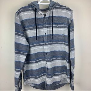 Billabong  Baja Flannel Hooded Button-Down Shirt.
